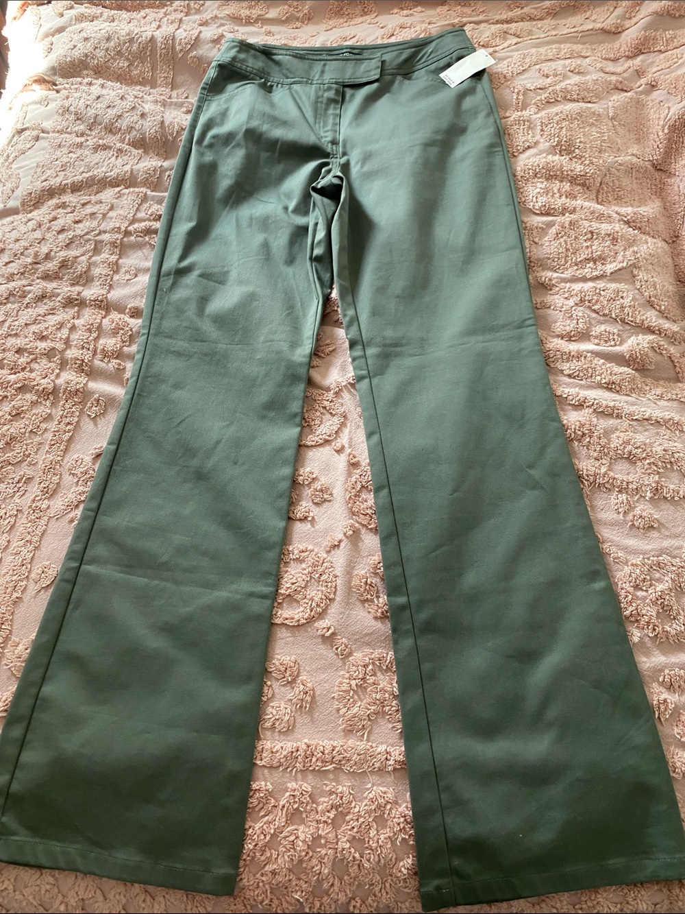 New York & Company Olive Green Boot-Cut Pants
